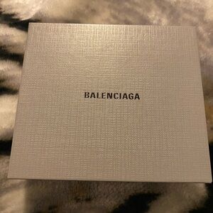 Balenciaga Gray Drawstring Pouch
